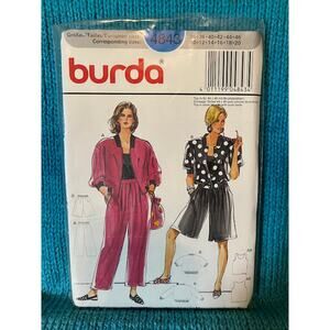 Burda 4843 sewing pattern track suit top pants jacket